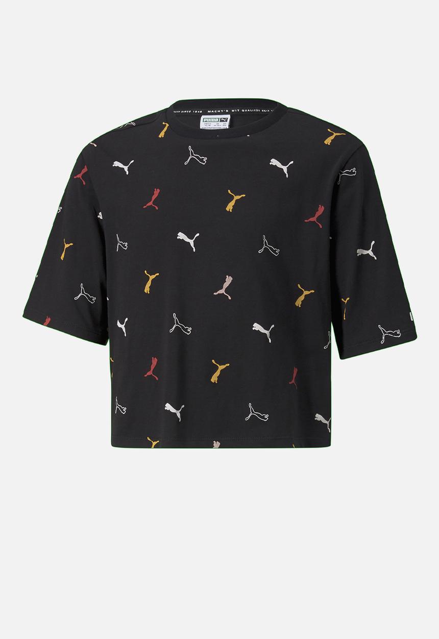 PUMA - Classics graphics aop boyfriend tee g - black 