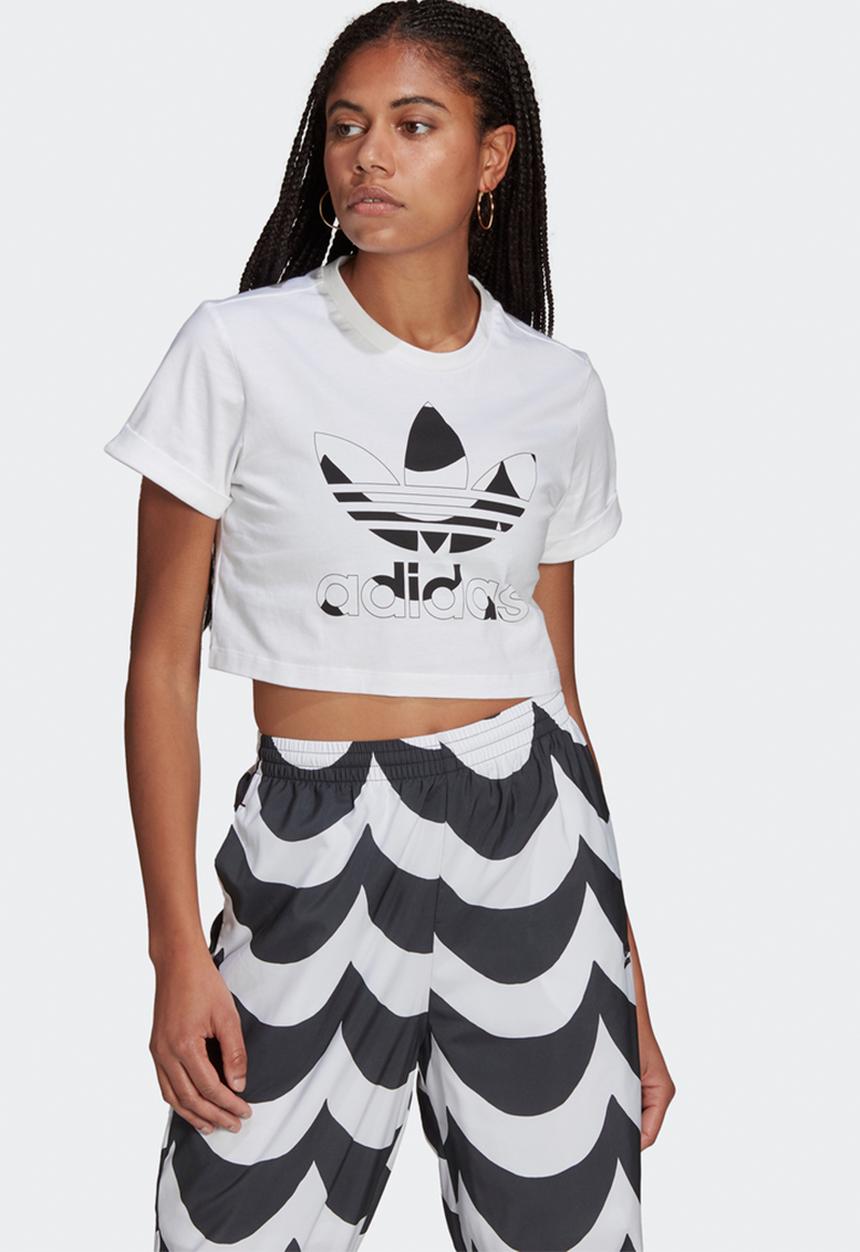 adidas Originals - Winner crop tee - white