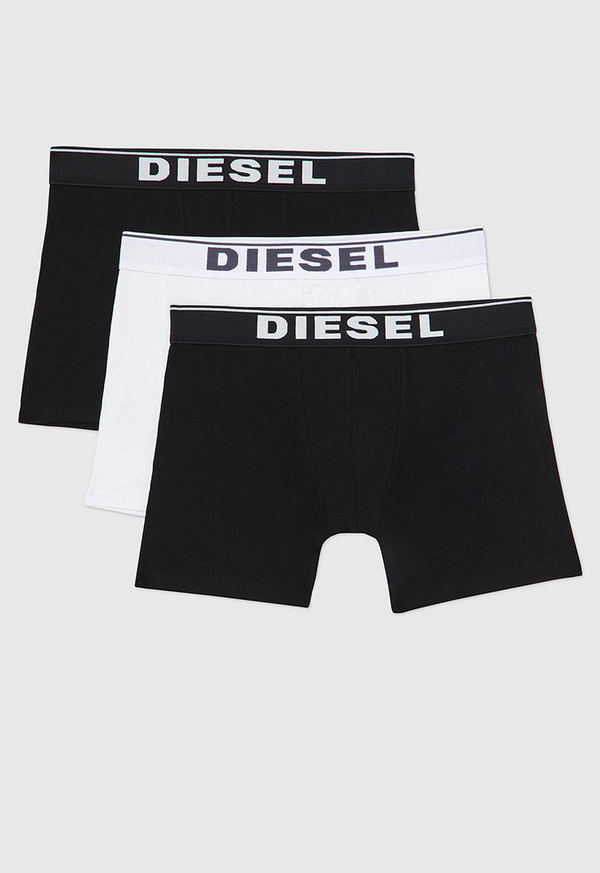 Diesel  - Umbx-sebastian 3pack long boxer - black & white