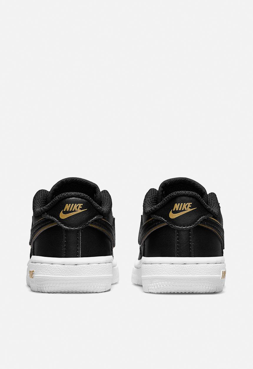 Nike - Nike force 1 lv8 / black/black-metallic gold-white