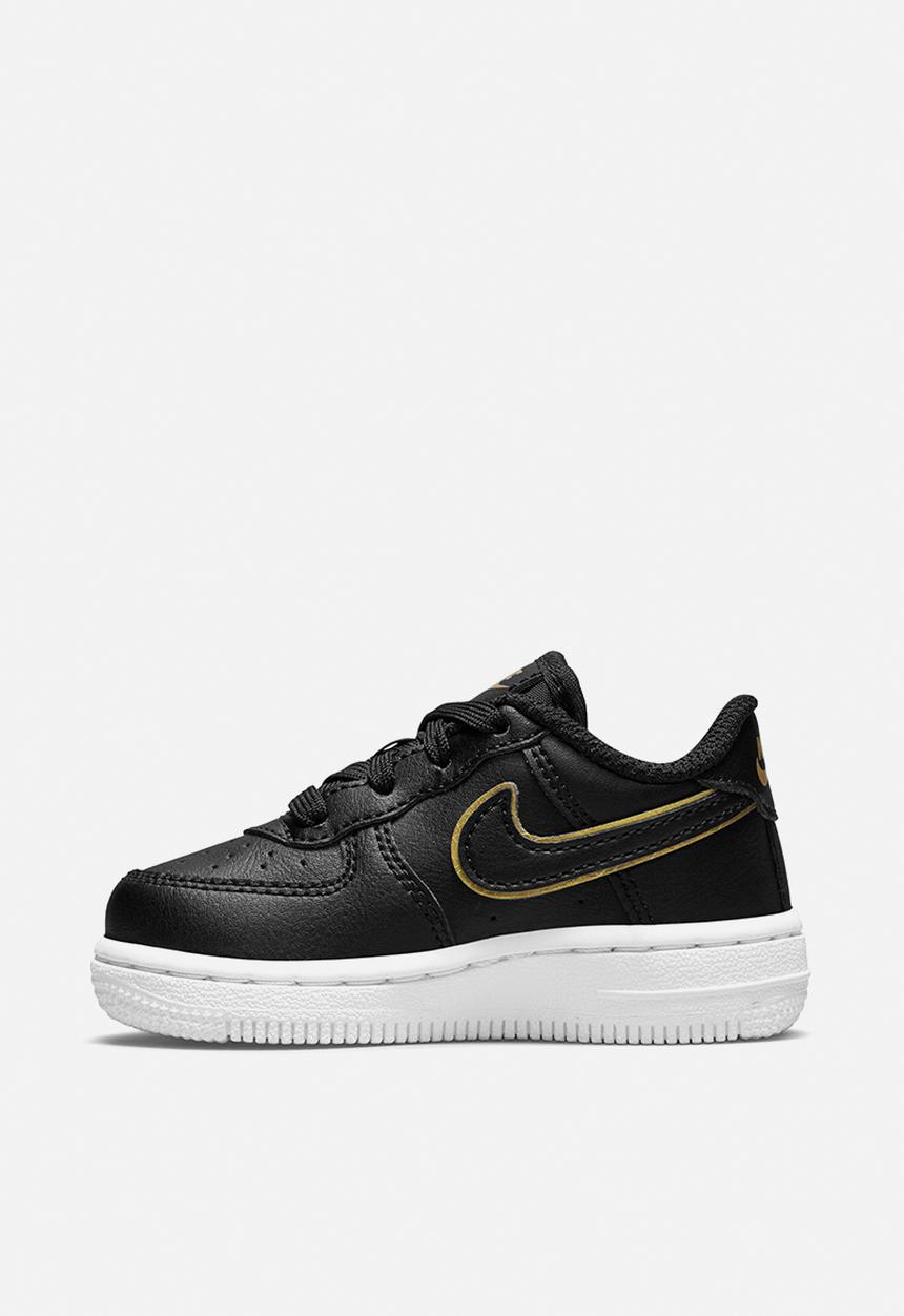 Nike - Nike force 1 lv8 / black/black-metallic gold-white