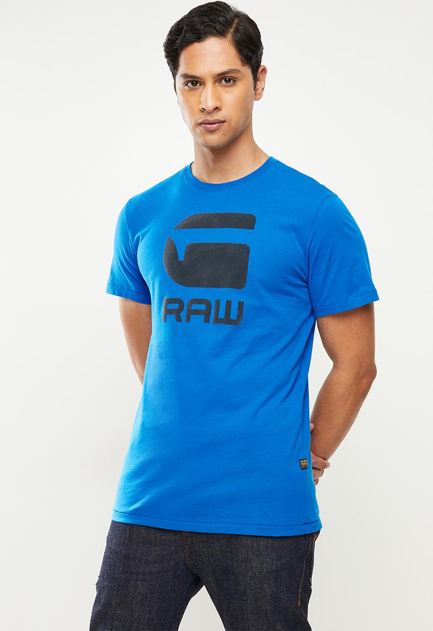 G-STAR - Flock hamburger logo r t - light royal blue