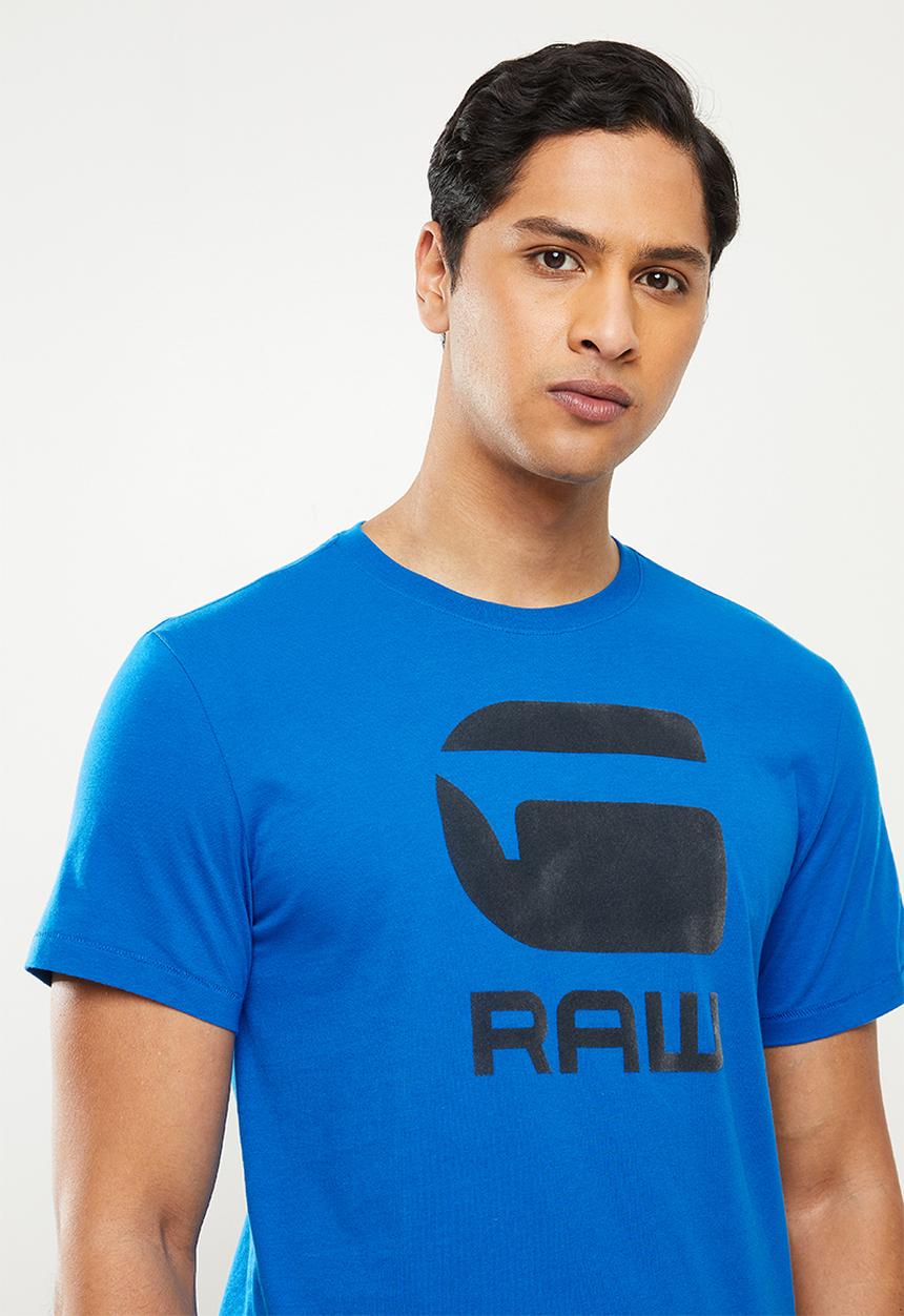 G-STAR - Flock hamburger logo r t - light royal blue