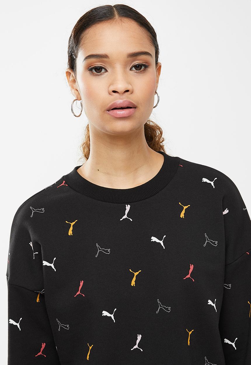 PUMA - Classic graphic aop crew sweat - puma black