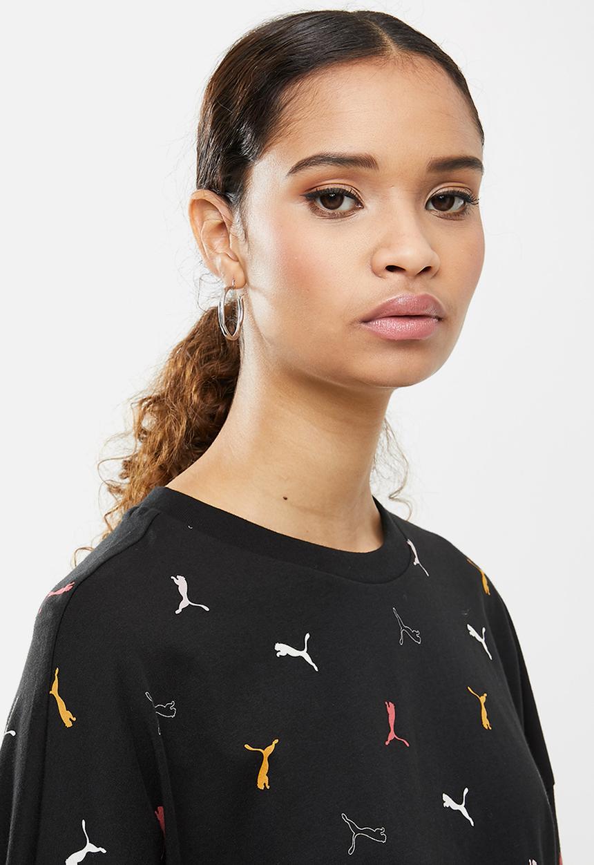 PUMA - Classics graphics aop boyfriend tee - puma black