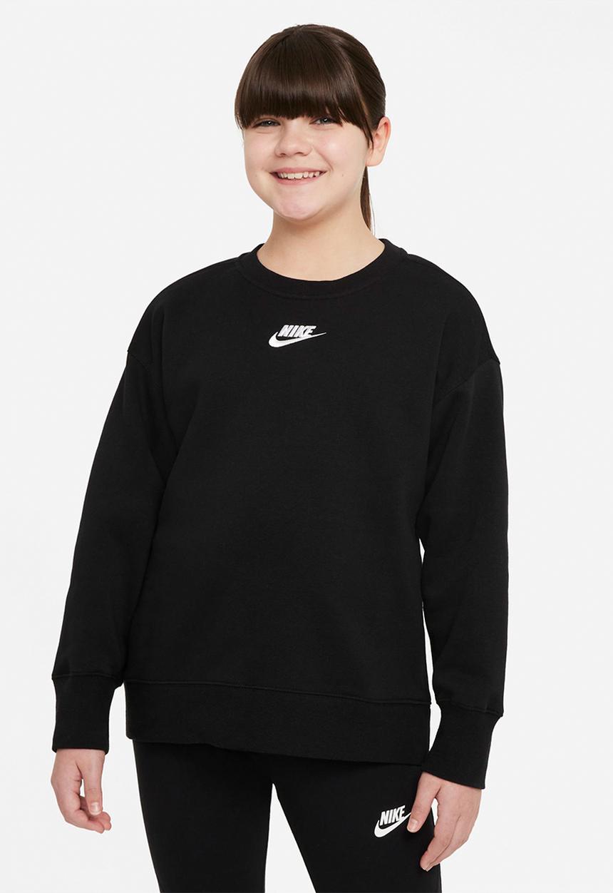 Nike - G nsw club flc bf crew lbr - black/white