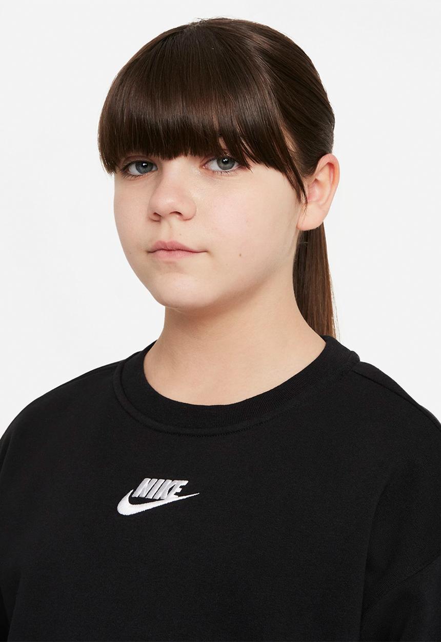 Nike - G nsw club flc bf crew lbr - black/white