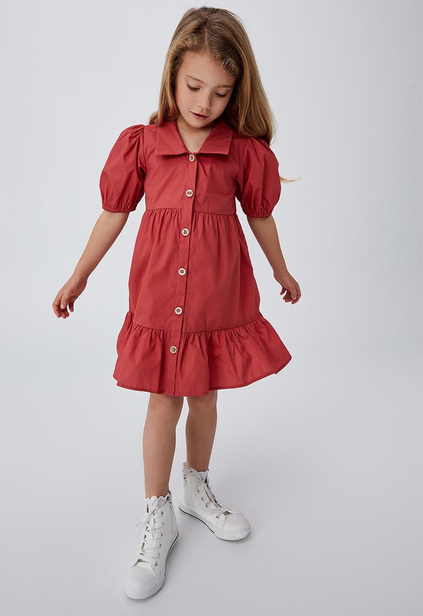 Cotton On - Jamala short sleeve dress - red brick