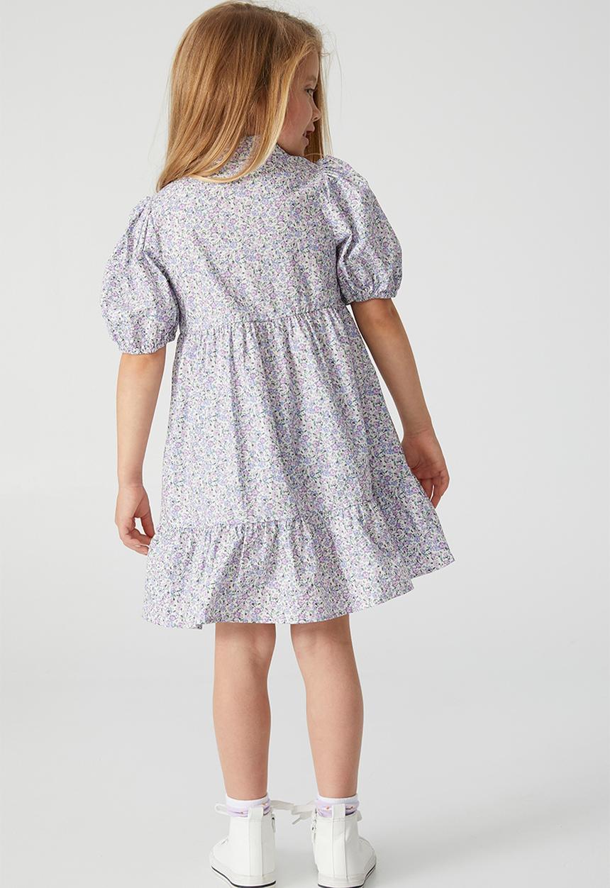 Cotton On - Jamala short sleeve dress - blue torquay ditsy