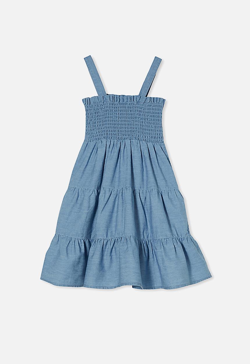 Cotton On - Mae sleeveless dress - mid blue wash