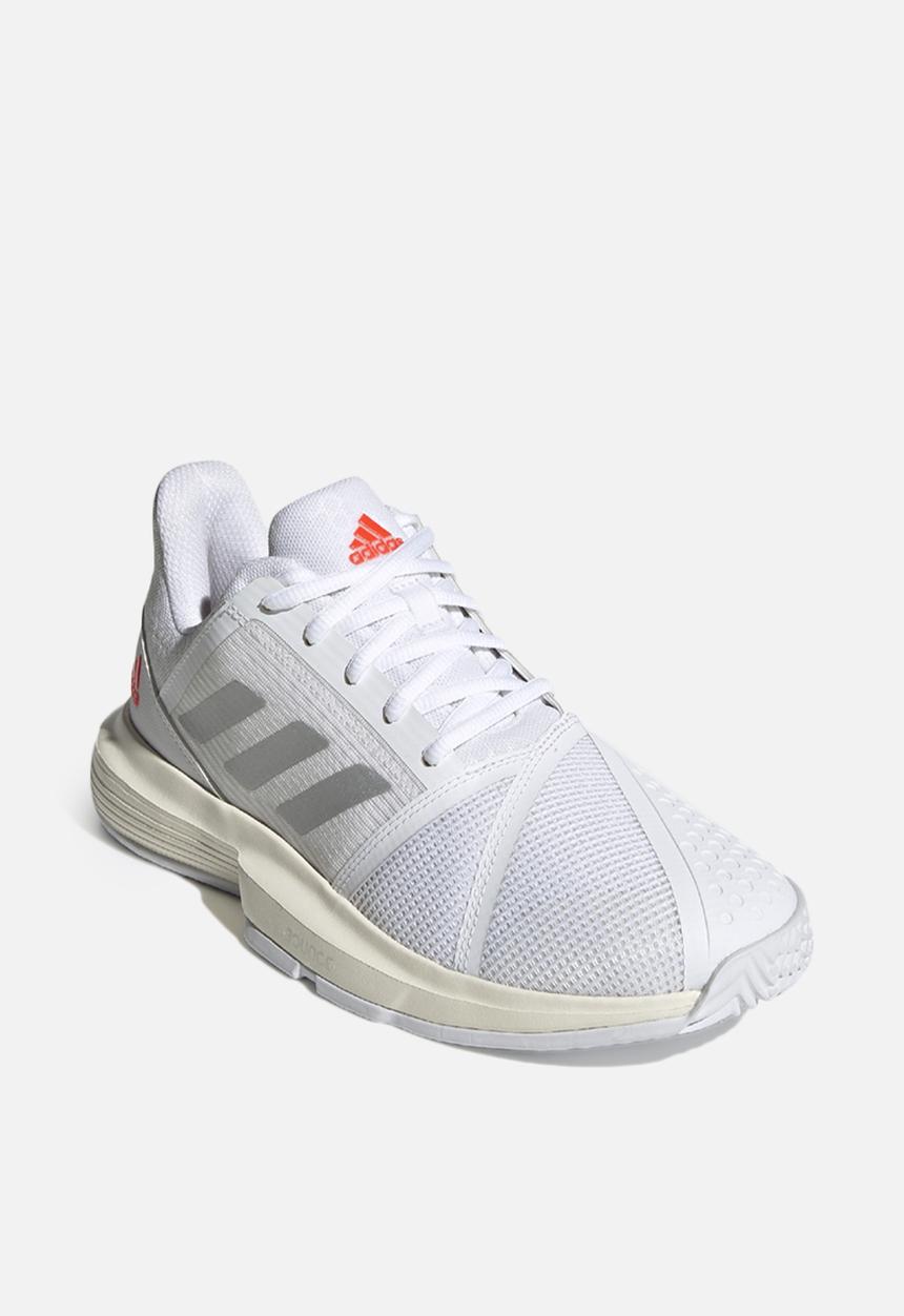 adidas Performance - Courtjam bounce w - h67702 - ftwr white/silver met./solar red
