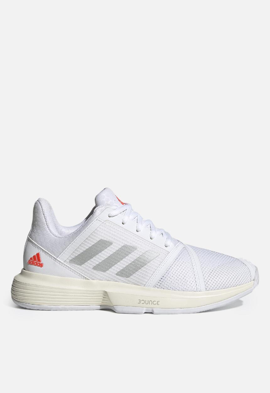 adidas Performance - Courtjam bounce w - h67702 - ftwr white/silver met./solar red