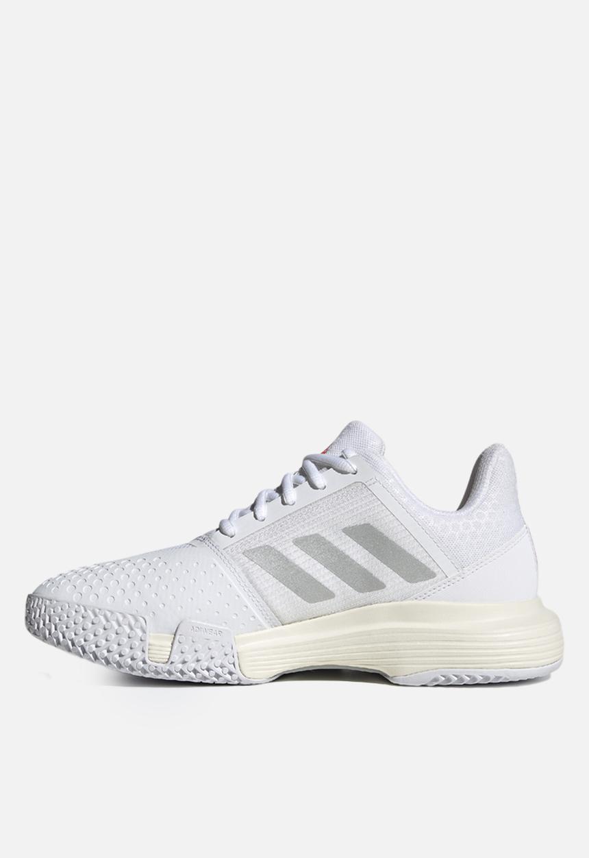 adidas Performance - Courtjam bounce w - h67702 - ftwr white/silver met./solar red