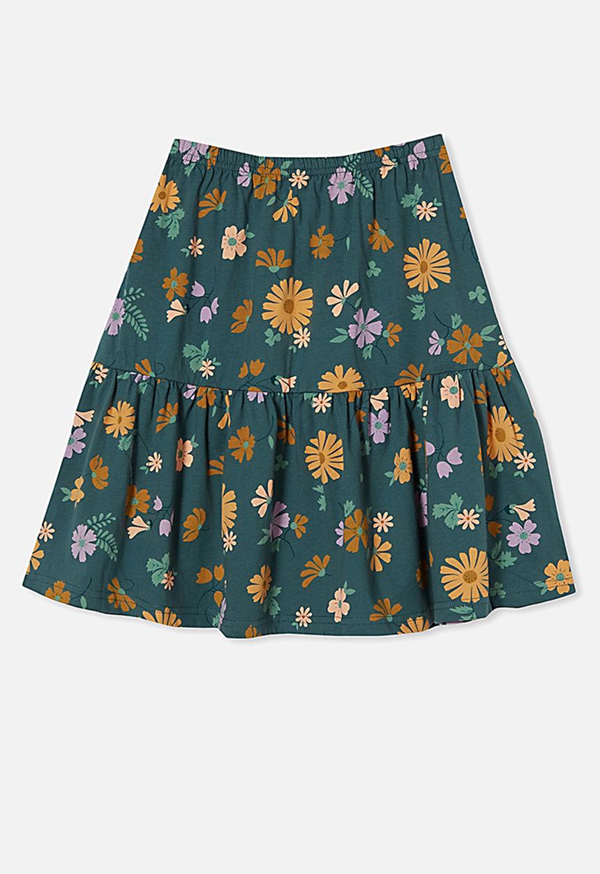Cotton On - Dylan skirt - turtle green & topenga floral