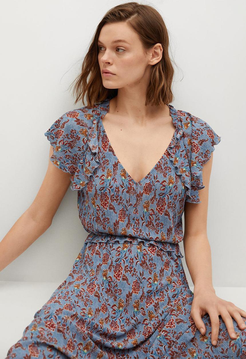 MANGO - Dress graciela - medium blue
