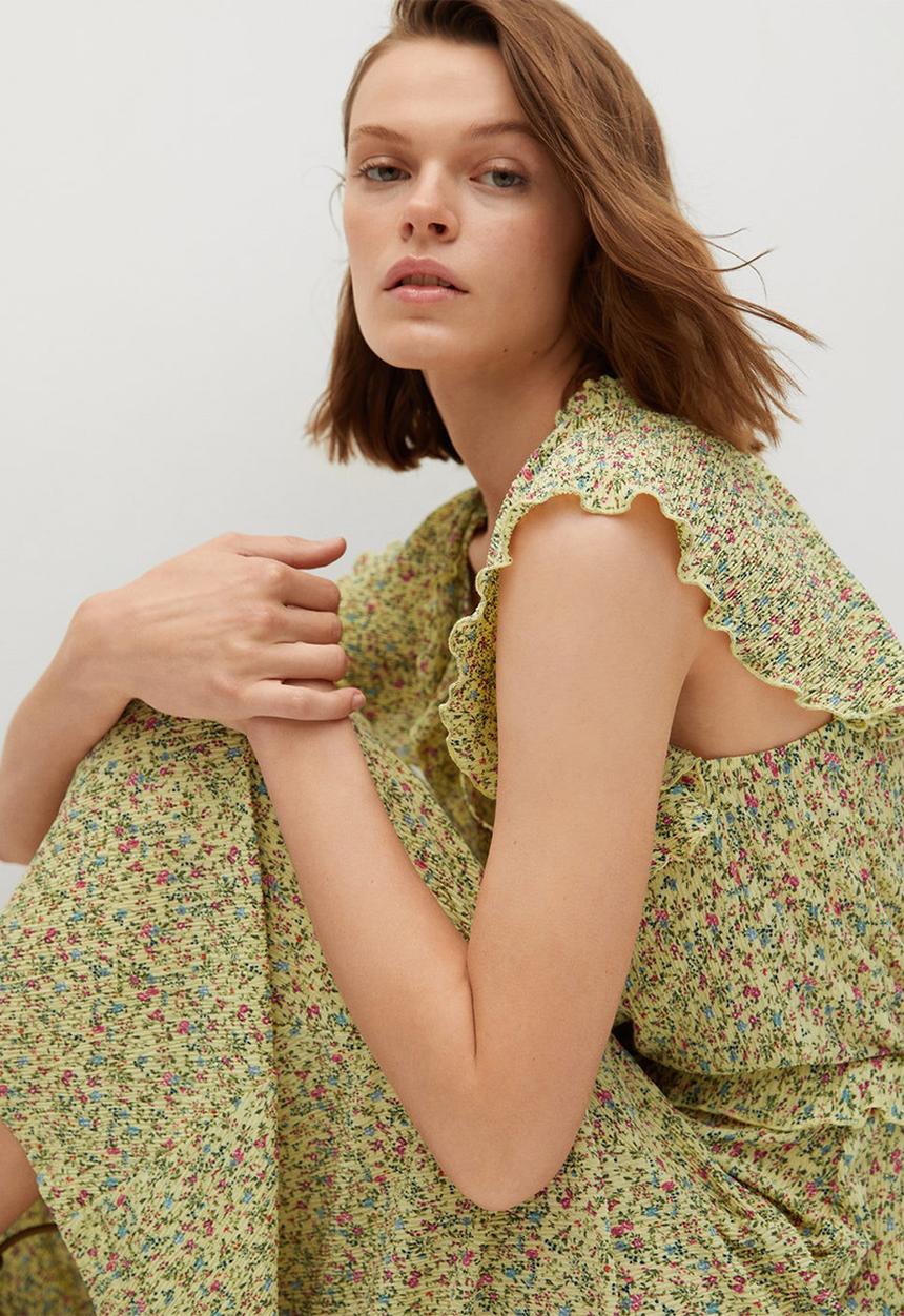 MANGO - Dress graciela - light pastel yellow
