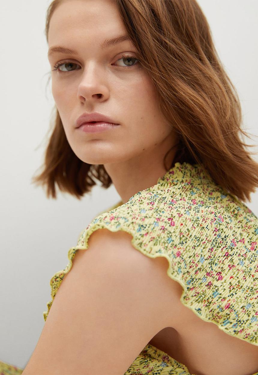 MANGO - Dress graciela - light pastel yellow