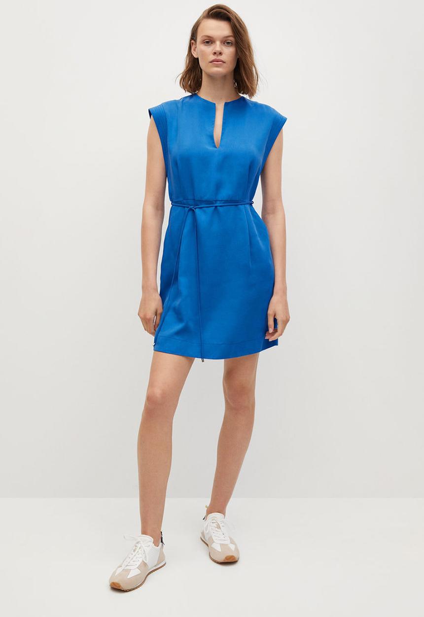 MANGO - Dress sonder - medium blue