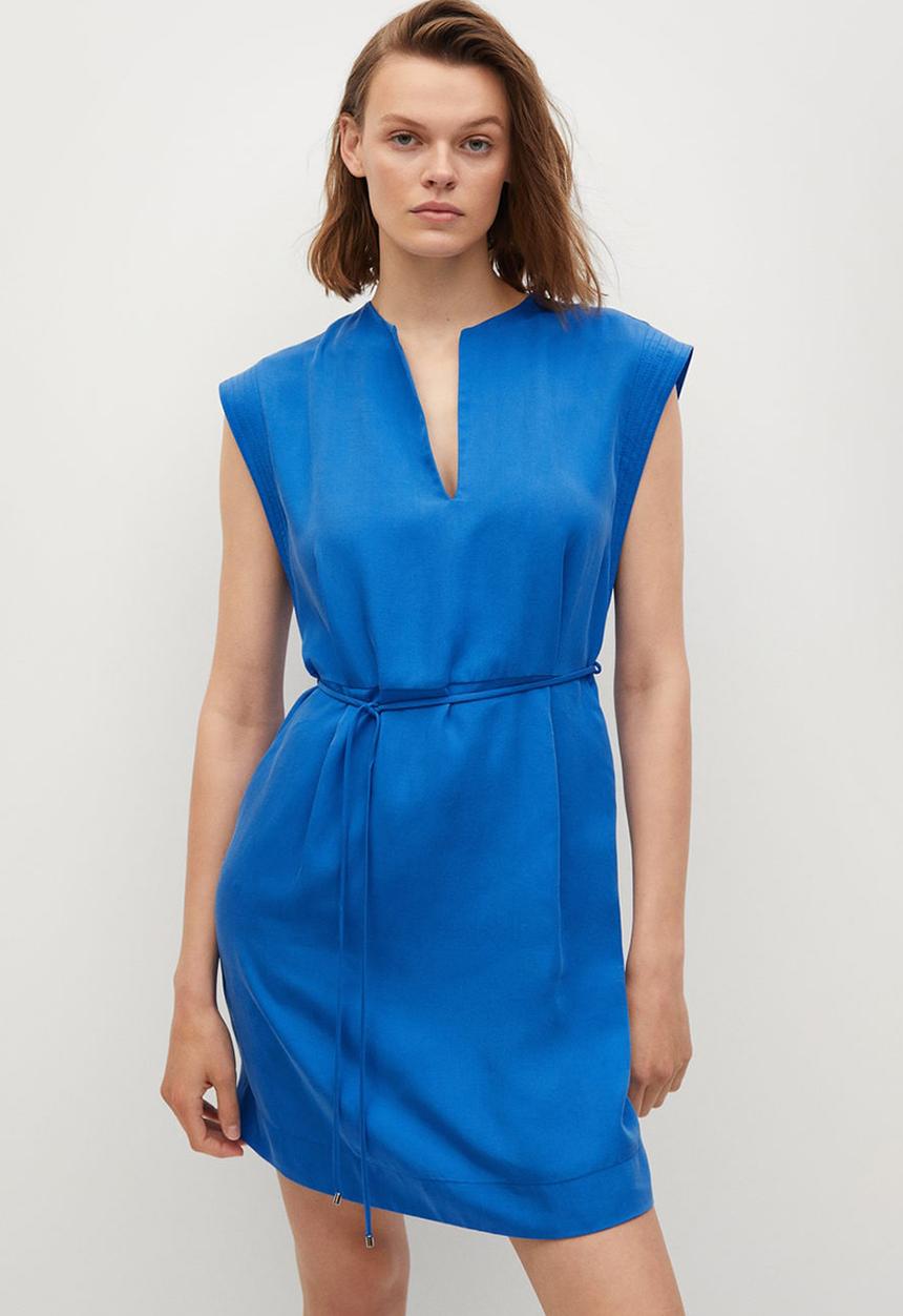 MANGO - Dress sonder - medium blue