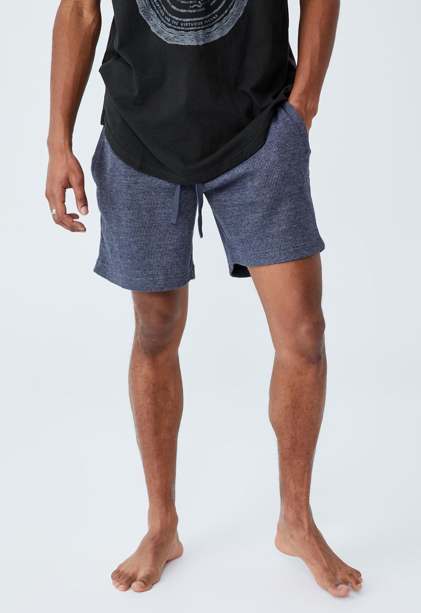 Cotton On - Waffle jogger short - navy marle