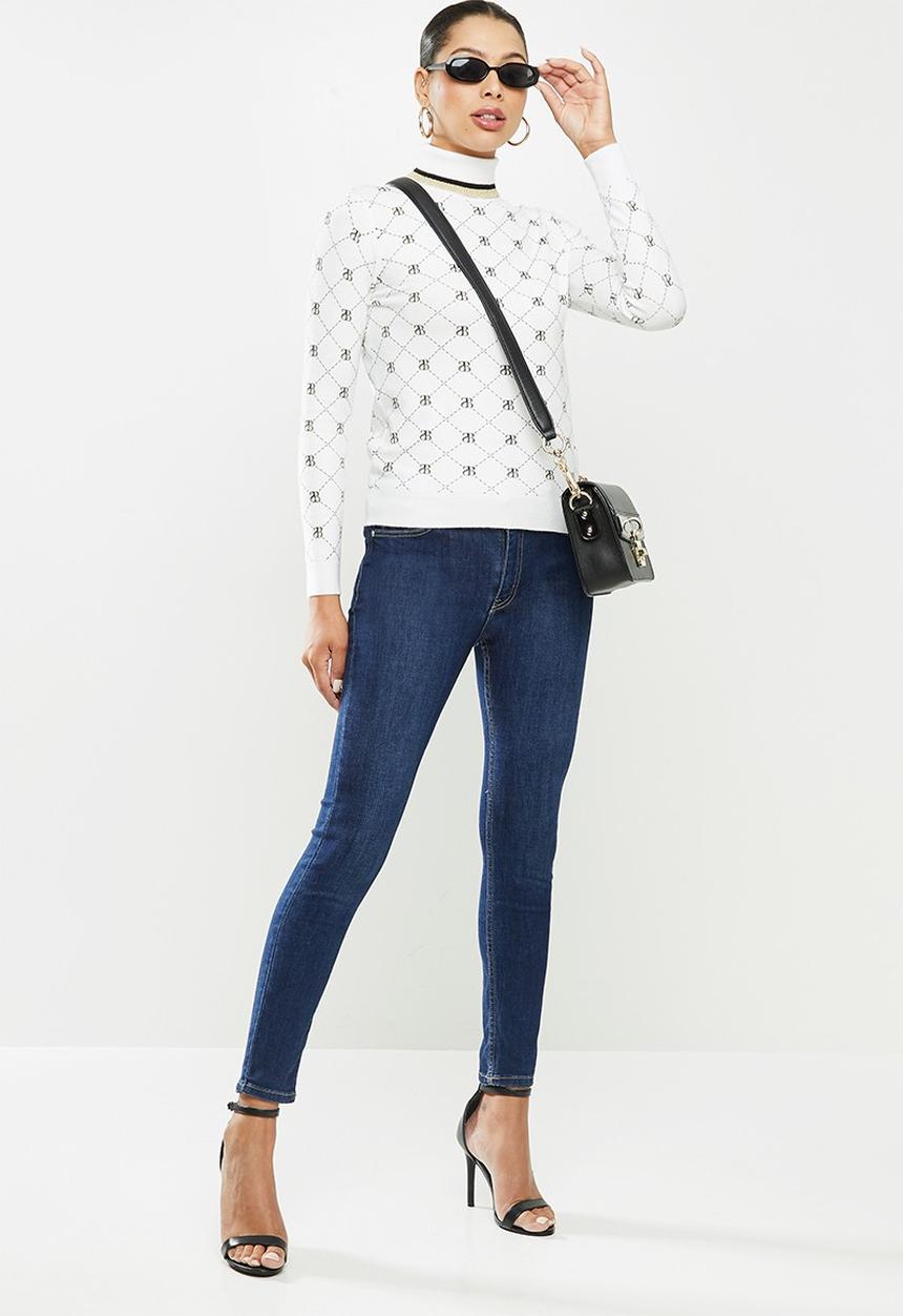 SISSY BOY - Gold rush: all-over repeat print knit with polo neck - multi 