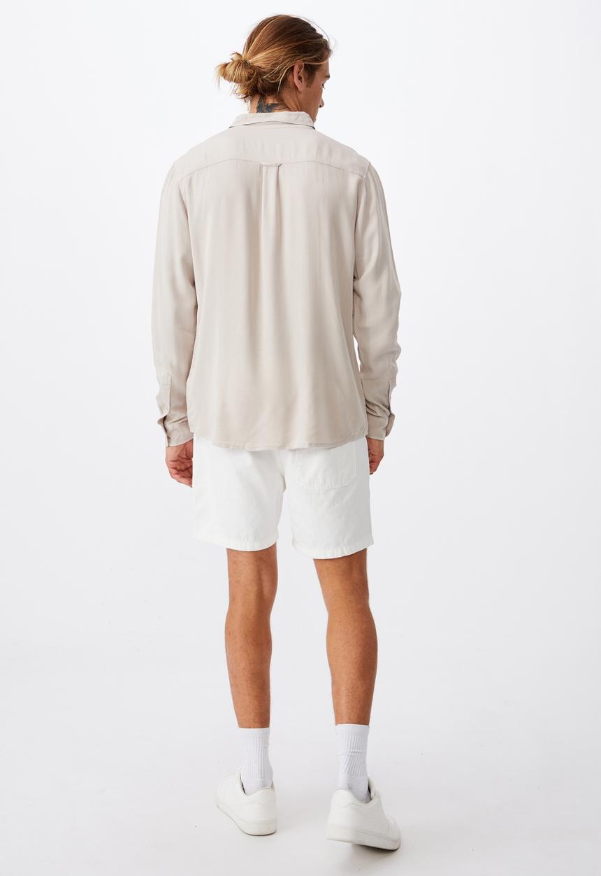 Cotton On - Cayman long sleeve shirt - stone
