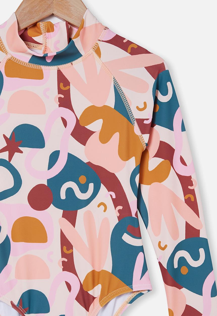 Cotton On - Lydia one piece - peach tang