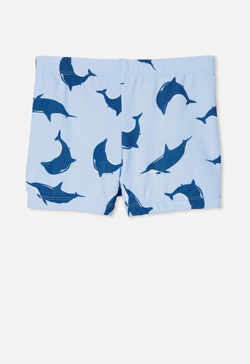 Cotton On - Billy boyleg swim trunk - white water blue 