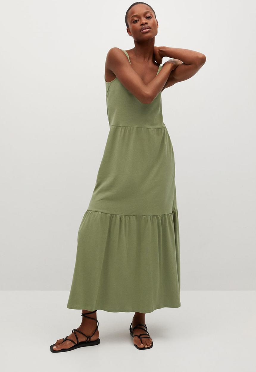 MANGO - Dress masito - khaki