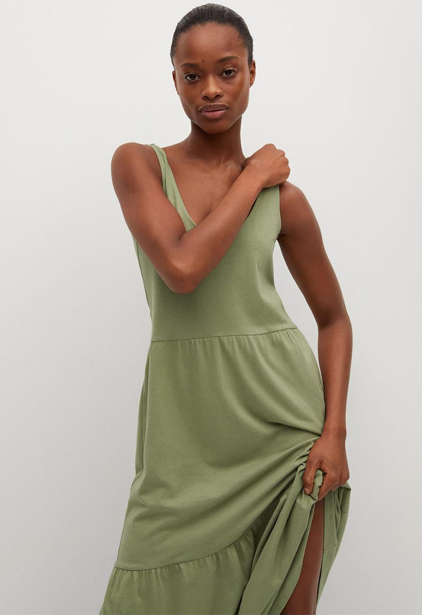 MANGO - Dress masito - khaki