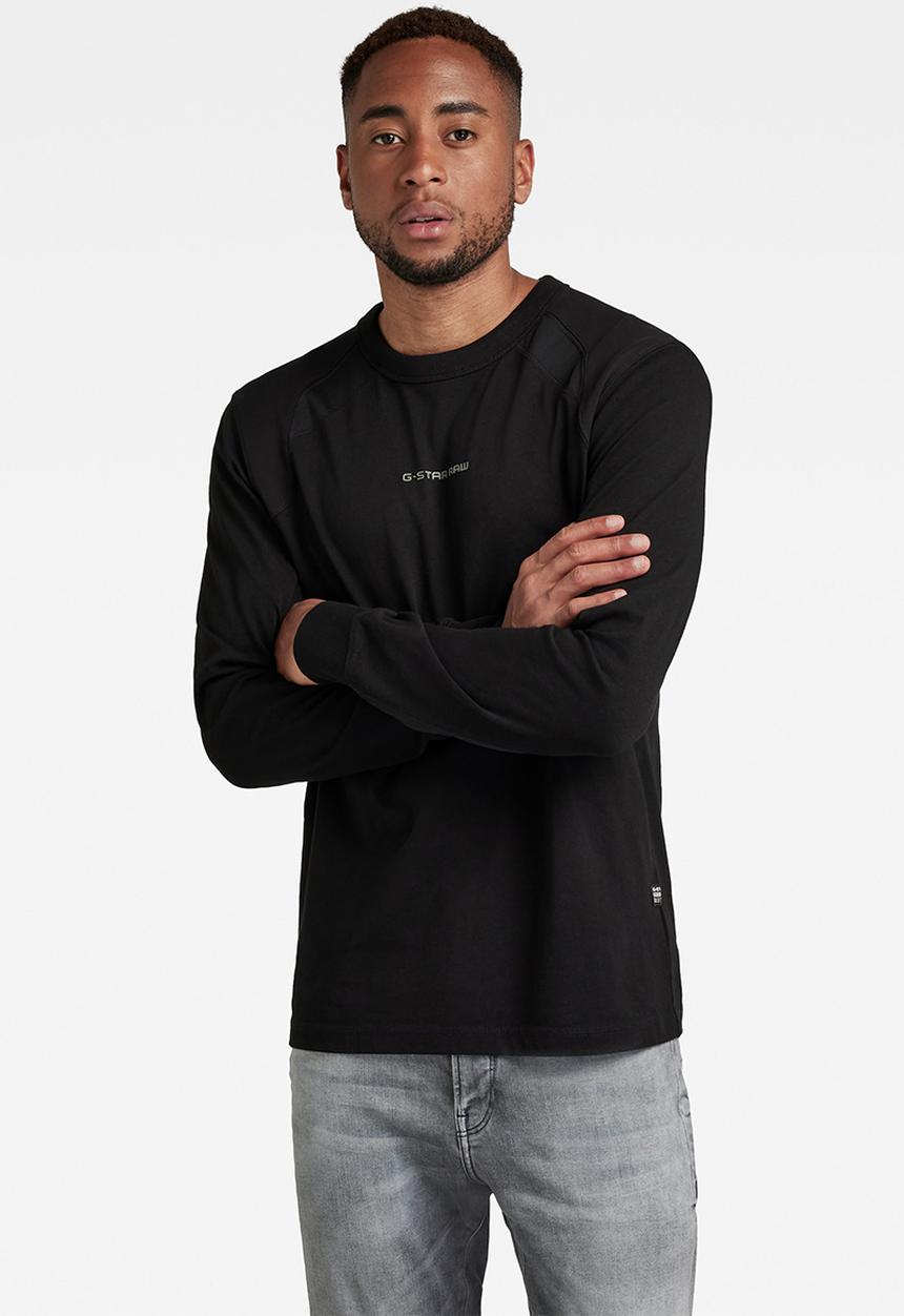 G-STAR - Moto neoprene long sleeve tee - dk black
