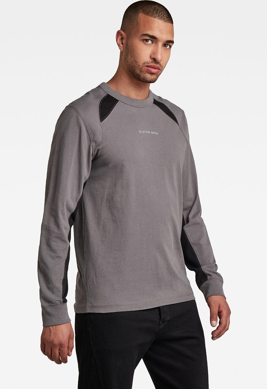 G-STAR - Moto neoprene long sleeve tee - magna