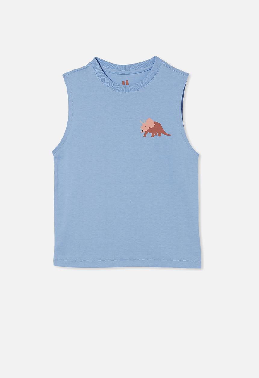 Cotton On - Otis muscle tank - dusk blue/dino