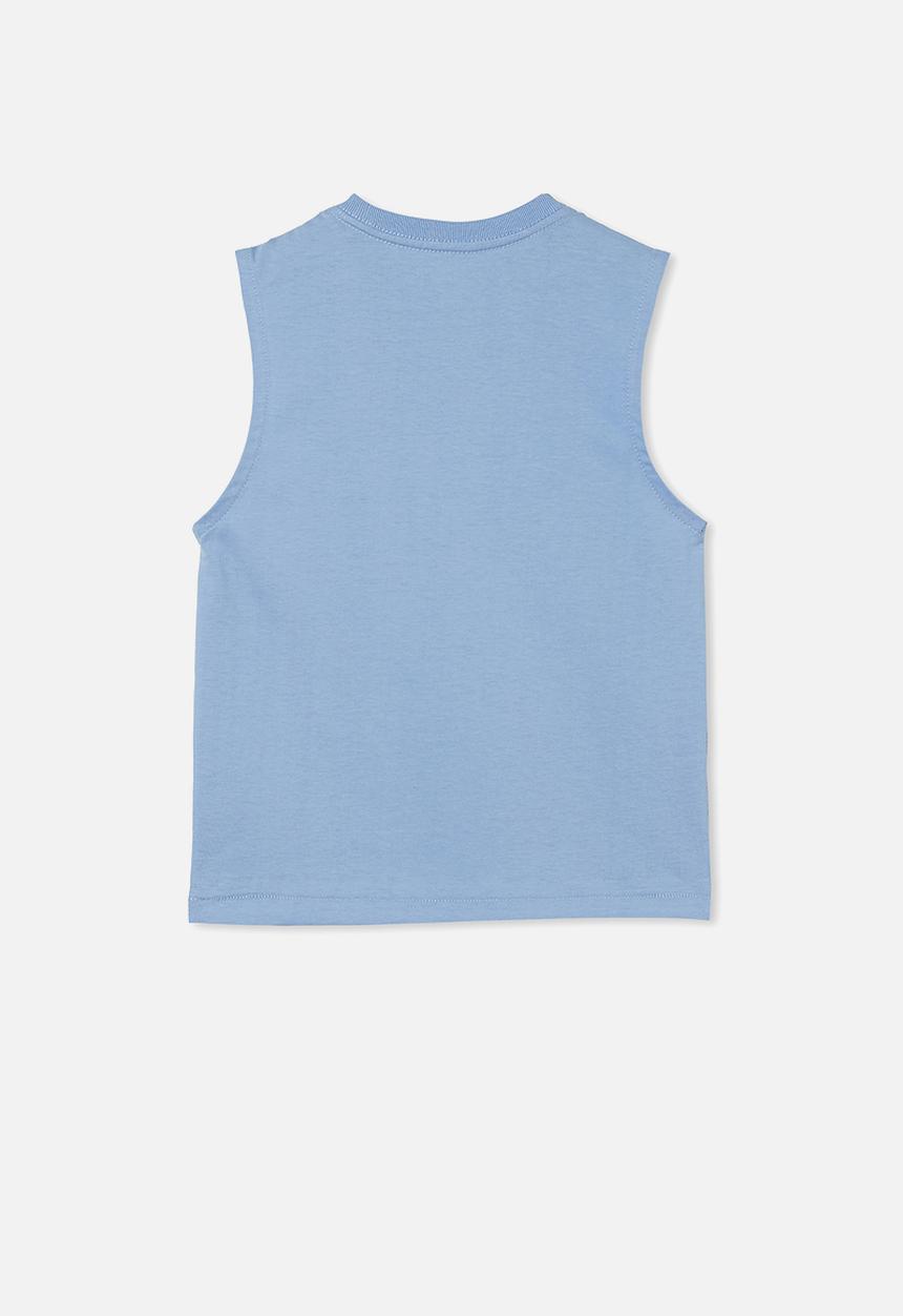 Cotton On - Otis muscle tank - dusk blue/dino