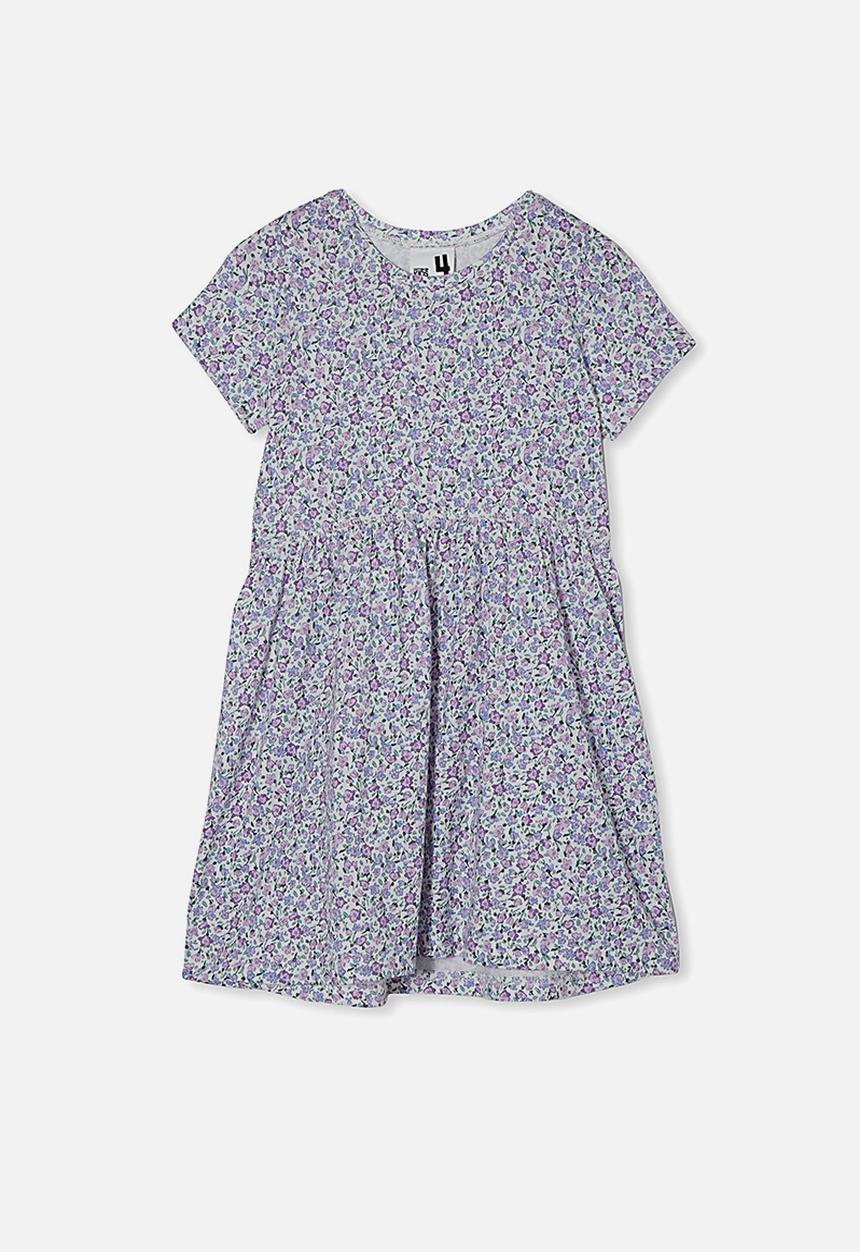 Cotton On - Freya short sleeve dress - vanilla/blue 