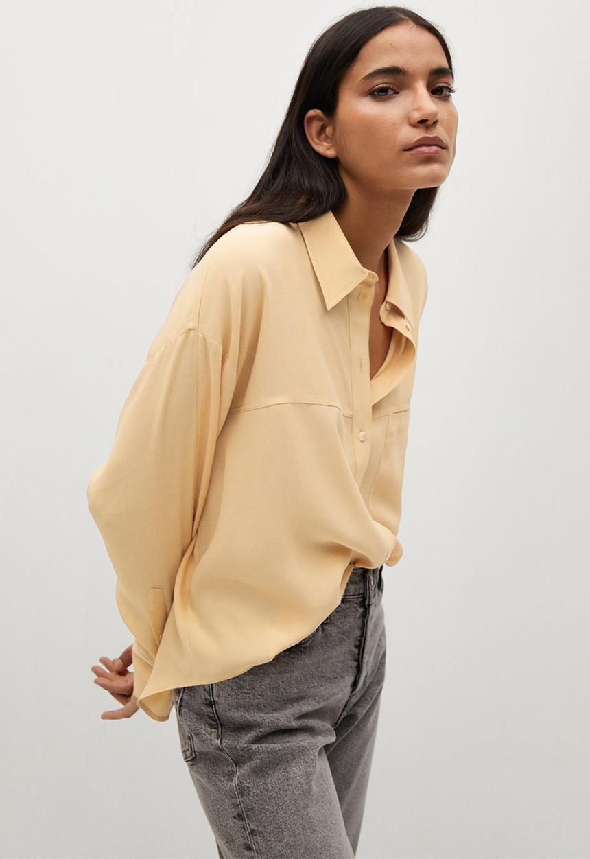 MANGO - Shirt leone - medium yellow