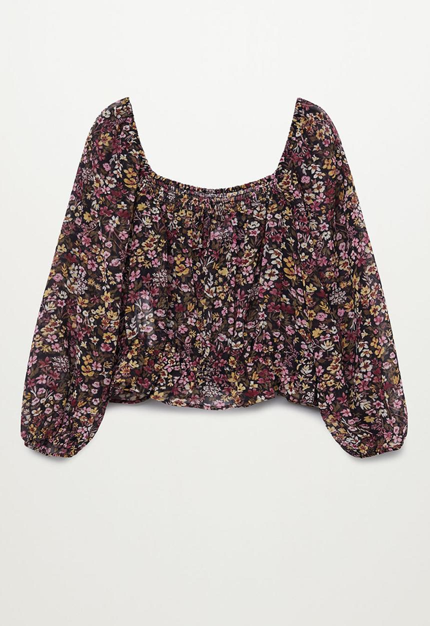 MANGO - Blouse plise - black