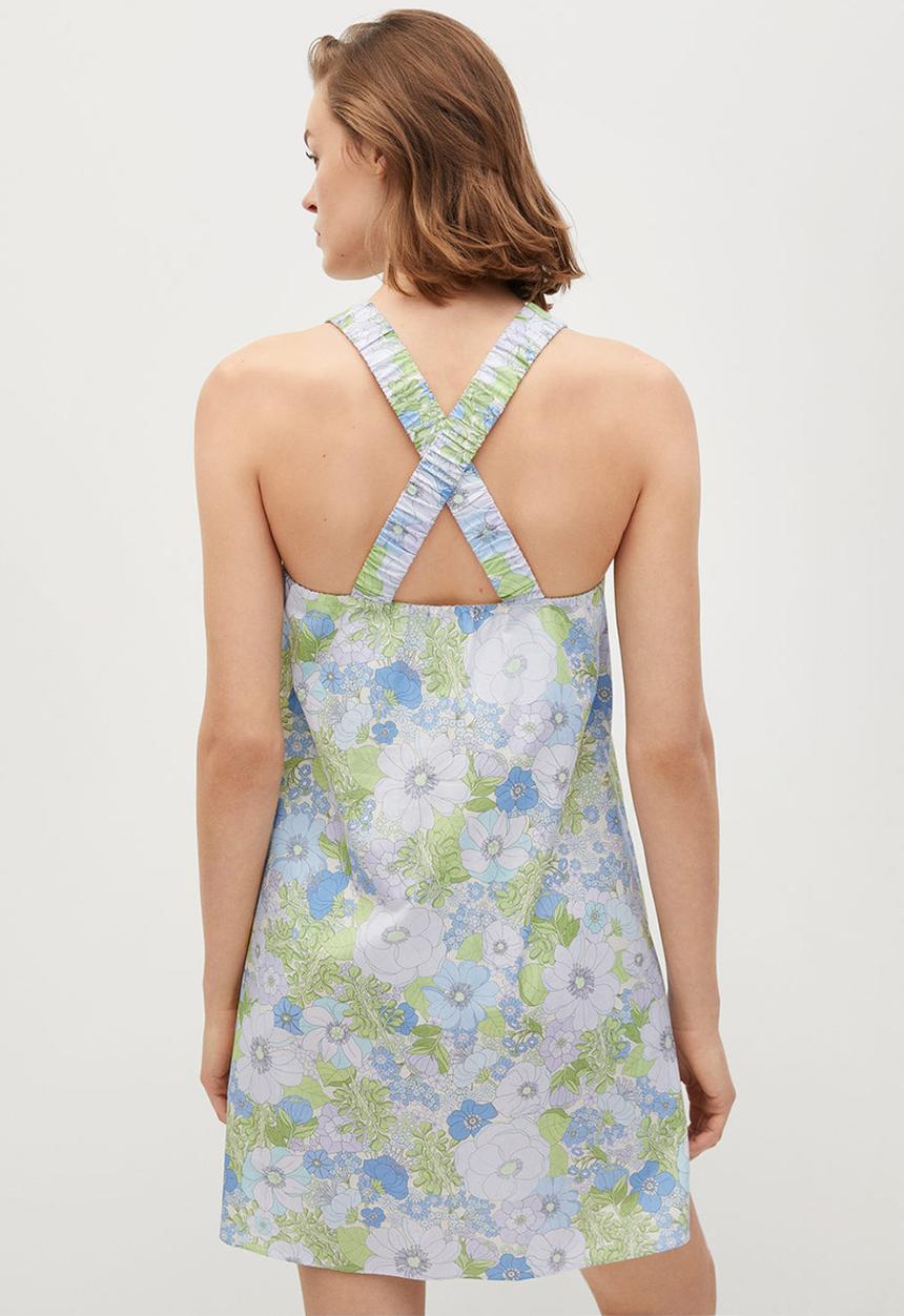 MANGO - Dress vita - light pastel blue