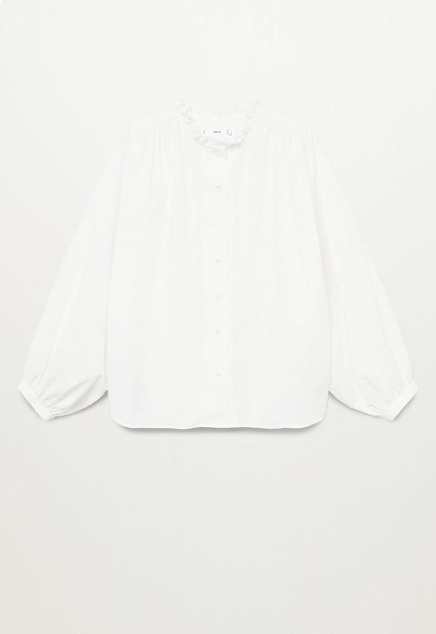 MANGO - Blouse farmer - off white 