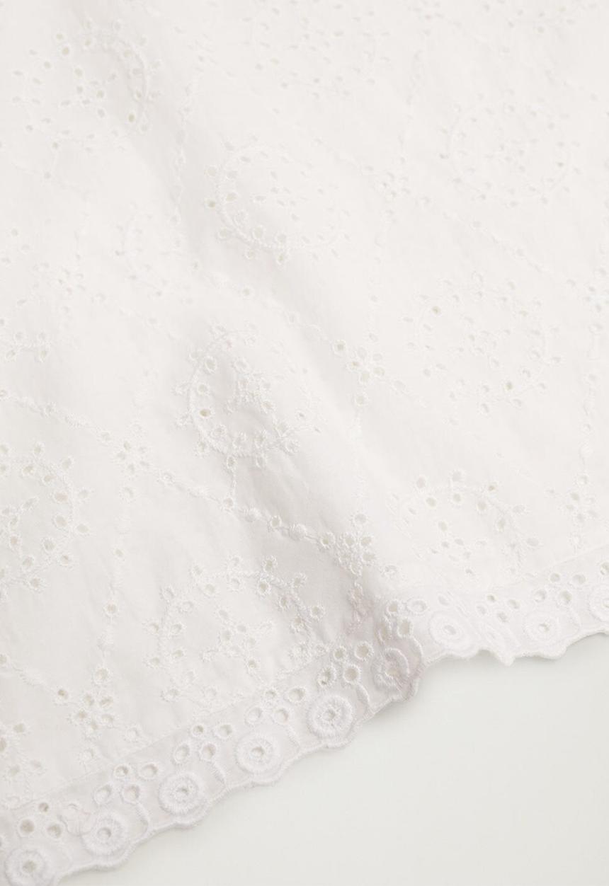 MANGO - Blouse romb - white