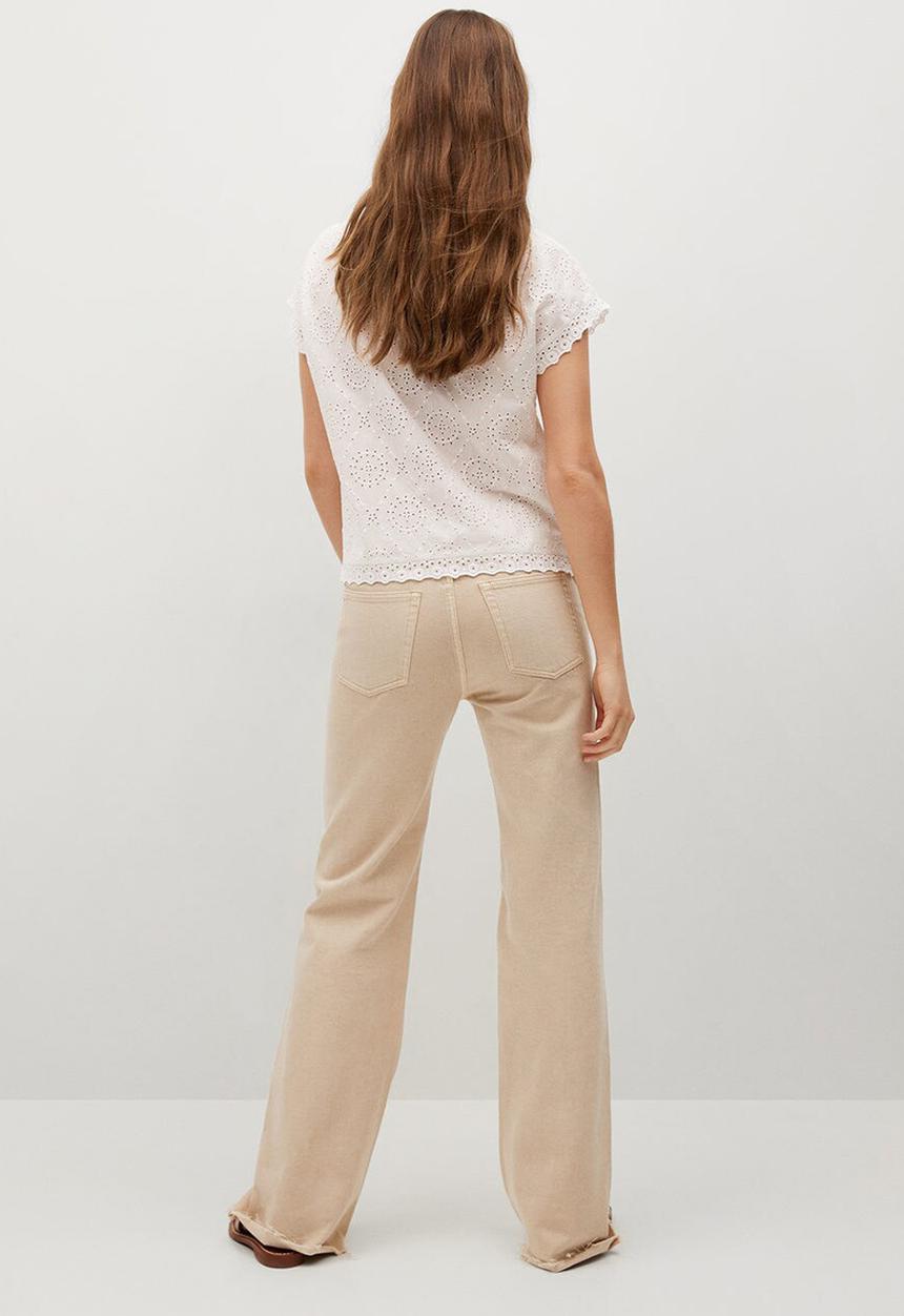 MANGO - Blouse romb - white