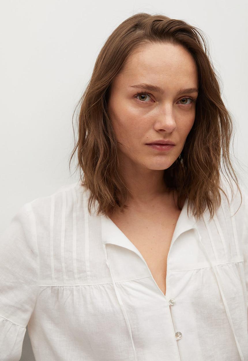 MANGO - Blouse friday - ecru