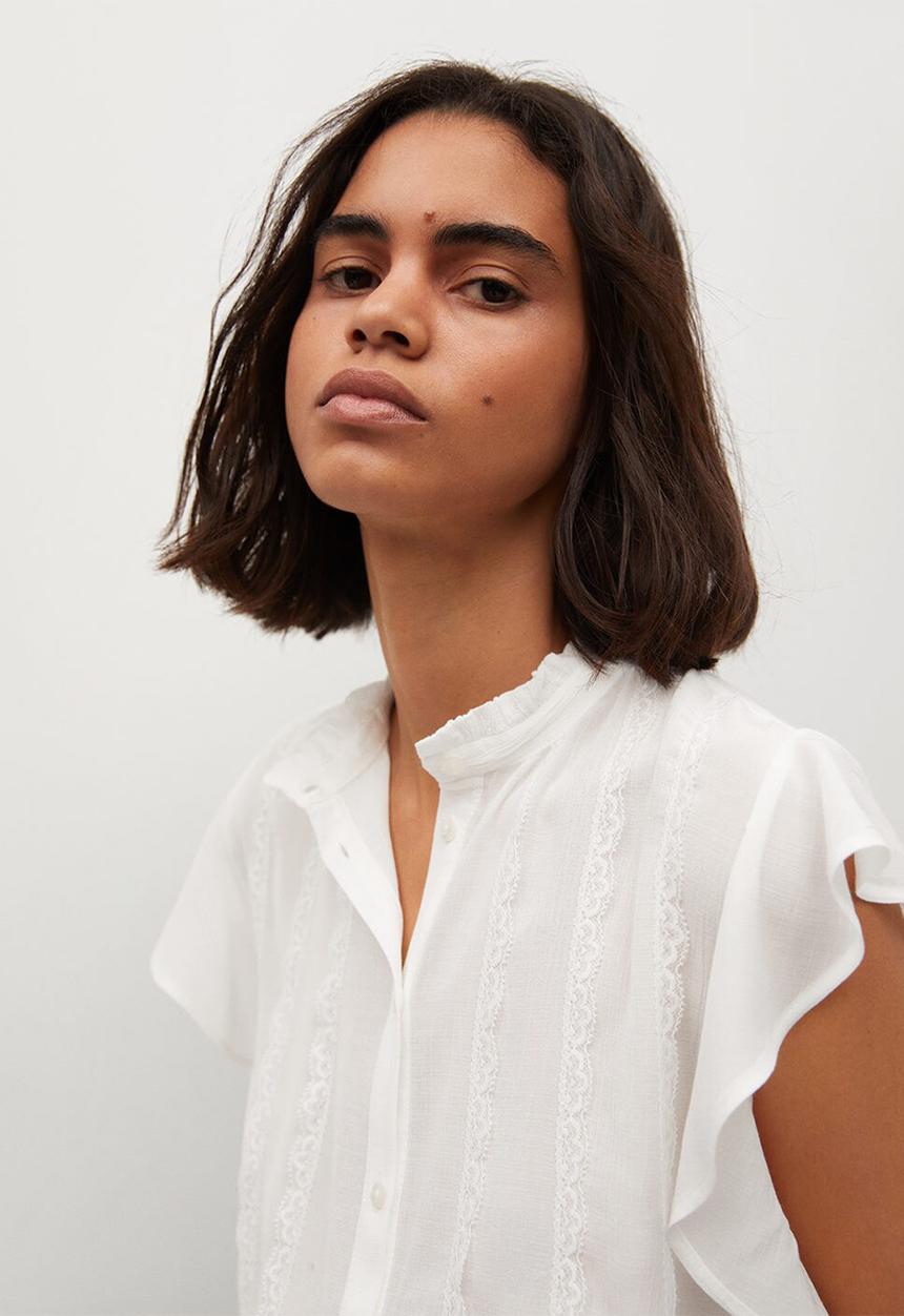 MANGO - Blouse corbeta - off white