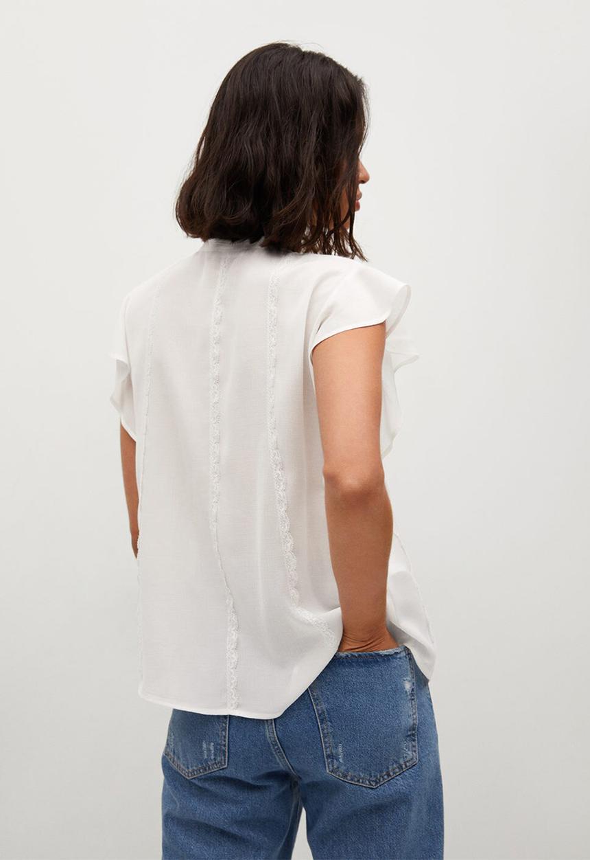MANGO - Blouse corbeta - off white