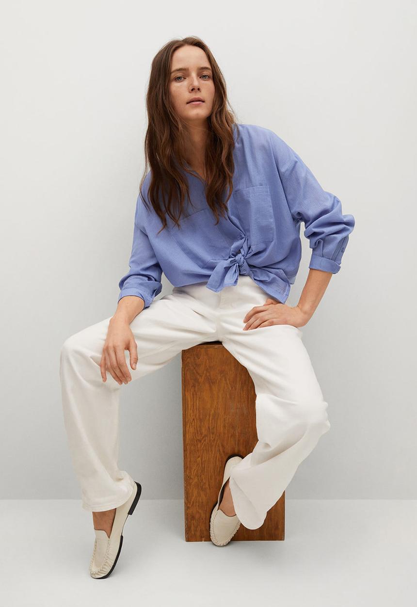 MANGO - Blouse lua - medium blue