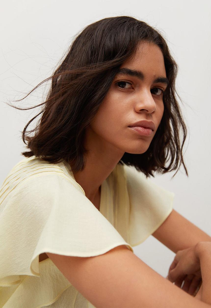 MANGO - Blouse pleamar - light pastel yellow