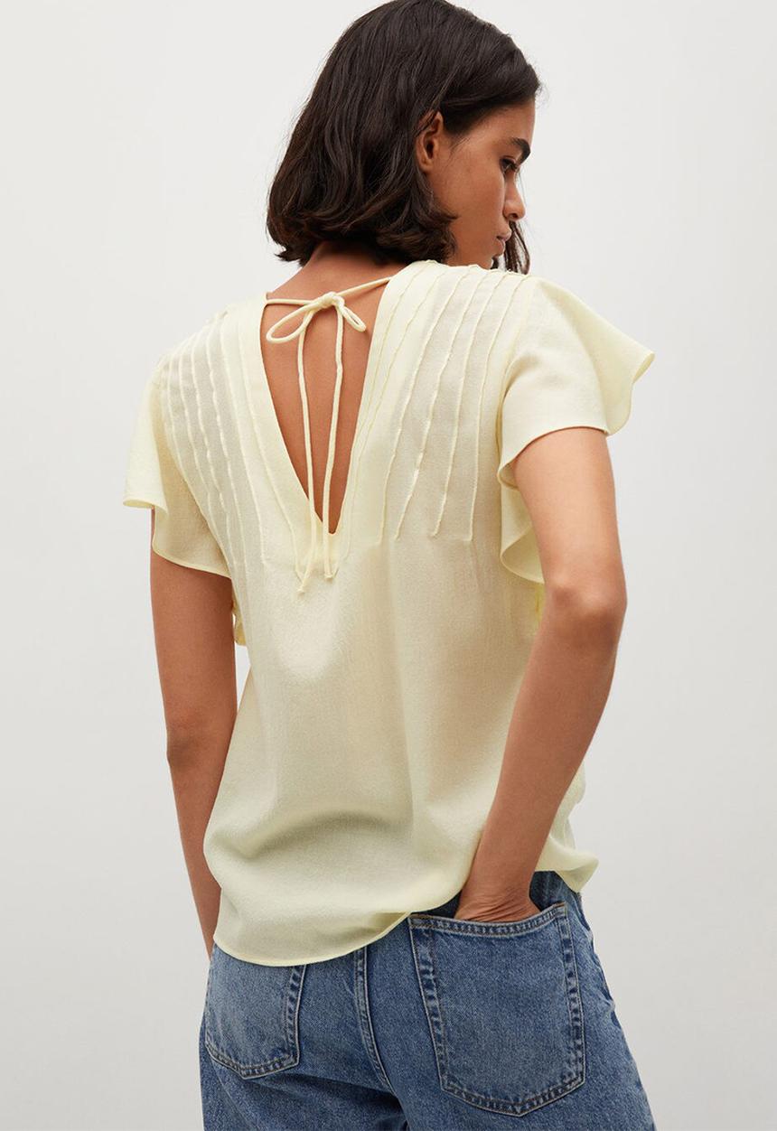 MANGO - Blouse pleamar - light pastel yellow