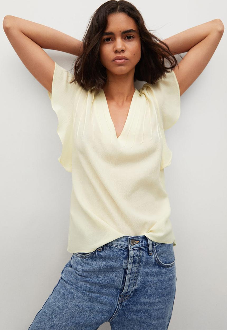 MANGO - Blouse pleamar - light pastel yellow