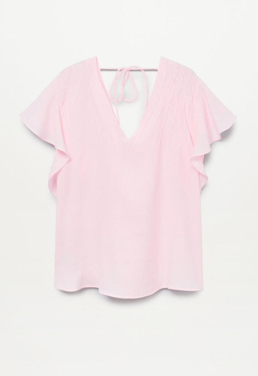 MANGO - Blouse pleamar - light pastel pink