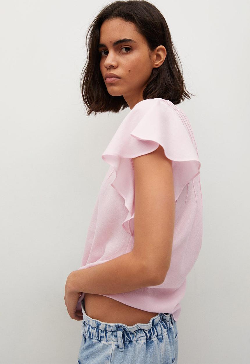 MANGO - Blouse pleamar - light pastel pink